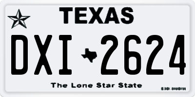 TX license plate DXI2624
