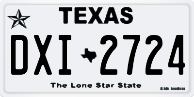 TX license plate DXI2724