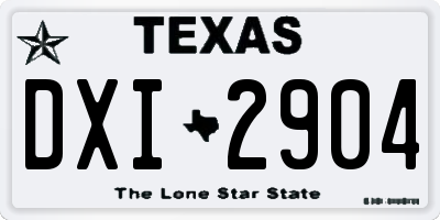 TX license plate DXI2904