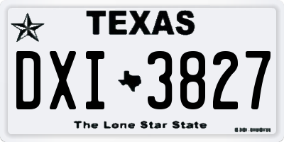 TX license plate DXI3827