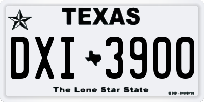 TX license plate DXI3900