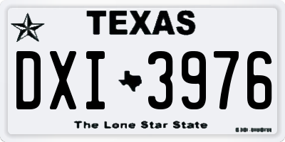 TX license plate DXI3976