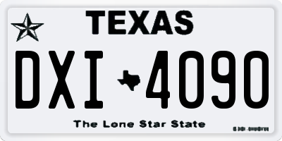 TX license plate DXI4090