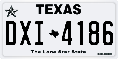 TX license plate DXI4186