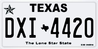 TX license plate DXI4420