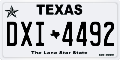 TX license plate DXI4492