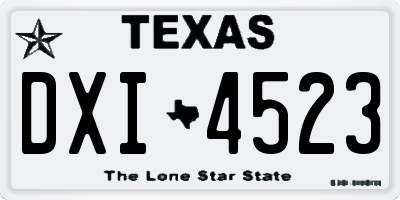 TX license plate DXI4523