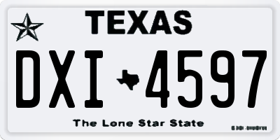 TX license plate DXI4597