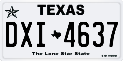 TX license plate DXI4637