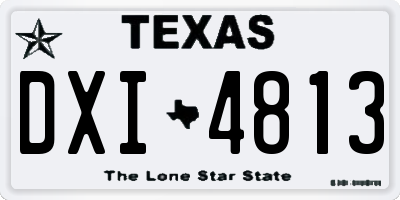 TX license plate DXI4813