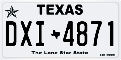 TX license plate DXI4871