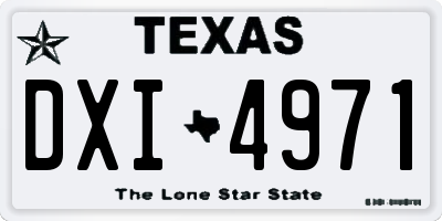 TX license plate DXI4971