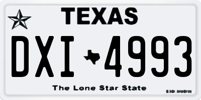 TX license plate DXI4993
