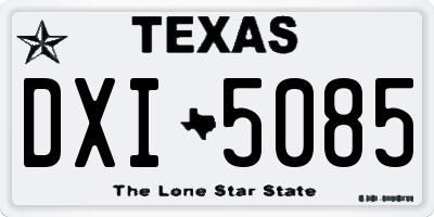 TX license plate DXI5085