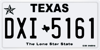 TX license plate DXI5161