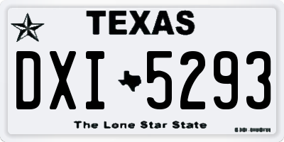 TX license plate DXI5293