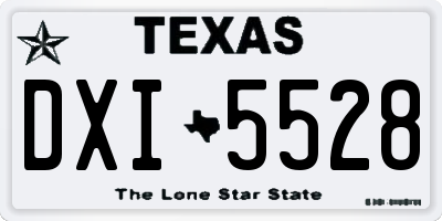 TX license plate DXI5528