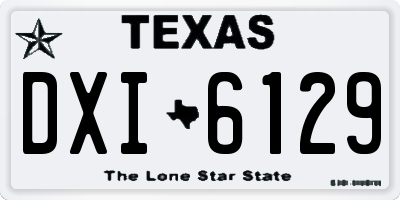 TX license plate DXI6129