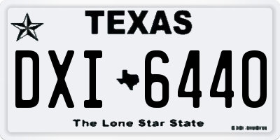 TX license plate DXI6440