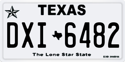 TX license plate DXI6482
