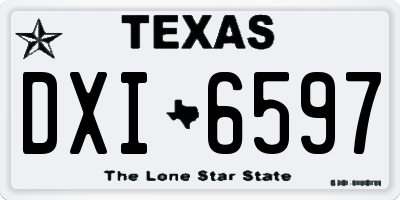 TX license plate DXI6597