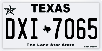 TX license plate DXI7065