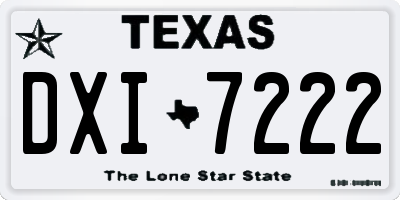 TX license plate DXI7222