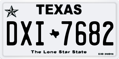 TX license plate DXI7682
