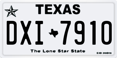 TX license plate DXI7910