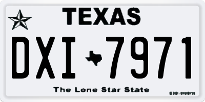 TX license plate DXI7971