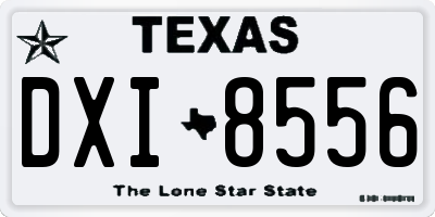 TX license plate DXI8556