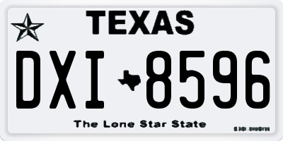 TX license plate DXI8596