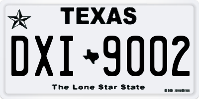 TX license plate DXI9002