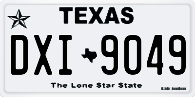 TX license plate DXI9049