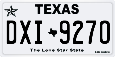 TX license plate DXI9270