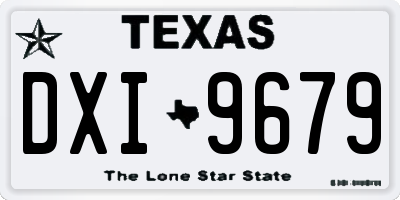 TX license plate DXI9679