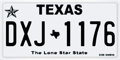 TX license plate DXJ1176