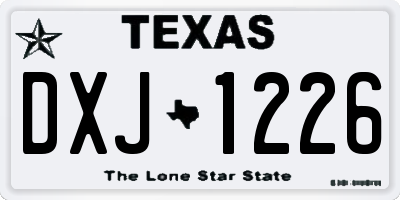 TX license plate DXJ1226