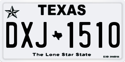 TX license plate DXJ1510