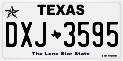 TX license plate DXJ3595