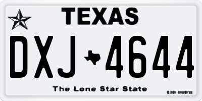 TX license plate DXJ4644