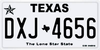 TX license plate DXJ4656