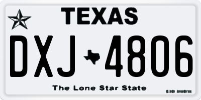 TX license plate DXJ4806