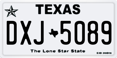 TX license plate DXJ5089