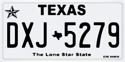 TX license plate DXJ5279