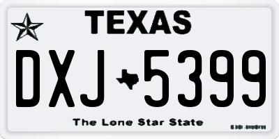 TX license plate DXJ5399