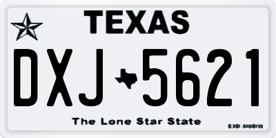 TX license plate DXJ5621