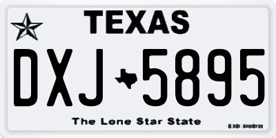 TX license plate DXJ5895