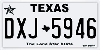 TX license plate DXJ5946