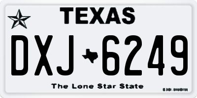 TX license plate DXJ6249